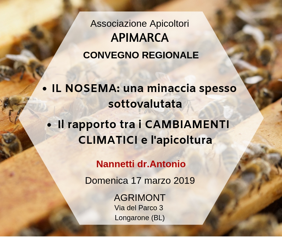 CONVEGNO REGIONALE – IL NOSEMA:una minaccia spesso sottovalutata – Il rapporto tra i CAMBIAMENTI CLIMATICI e l’apicoltura